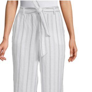 Liz Claiborne Belted Striped cropped pants size 2X